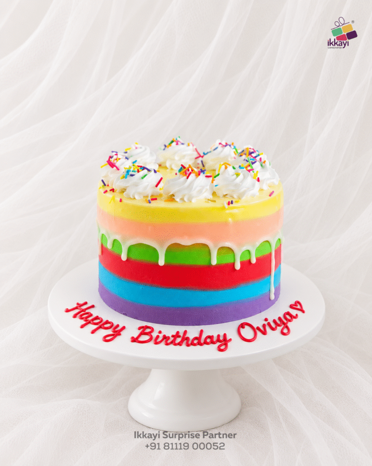 colorful birthday cake